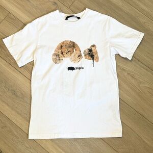 Palm Angels Bear Logo Graphic Tee White